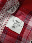 Vorschaubild 3 von Bluse Kinder Gr. 122 Rot Baumwolle Kariert Casual Langarm Freizeit Knopf