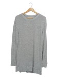 Vorschaubild 1 von Pullover Grau Melange Rundhals Langarm Gr. 34