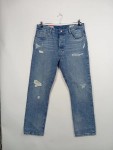 Vorschaubild 2 von 501 Destroyed Jeans Herren Größe 34 Used Look Blau