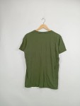 Vorschaubild 2 von T-Shirt Herren Oliv Gr. 50/M Baumwolle Logo-Print Schriftzug Casual