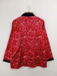 Vorschaubild 2 von Schlafanzug Damen Gr. 40/L Rot Polyester Baumwolle Blumenmuster Freizeit