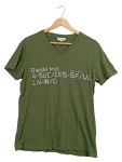 Vorschaubild 1 von T-Shirt Gr. 50 Olivgrün V-Ausschnitt Print