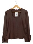 Vorschaubild 1 von Pullover Gr. 40 Braun Rüschen Langarm