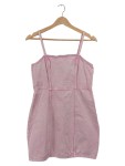 Vorschaubild 1 von Jeanskleid Gr. 40 Pink Sommerkleid Trägerkleid Denim