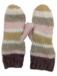 Vorschaubild 1 von Strickhandschuhe Glitzerstreifen Rosa Grau one size