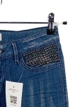 Vorschaubild 4 von Jeans Slim Fit Damen Gr. 36 Blau Nieten Strass