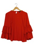 Vorschaubild 1 von Pullover Rot Rüschenärmel Gr. 36