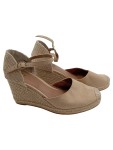 Vorschaubild 1 von Espadrille Wedges Beige Riemchen Gr. 36