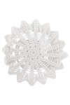 Vorschaubild 1 von Tischdecke Weiß Baumwolle Häkelspitze Rund Blumenmuster Klassisch Vintage