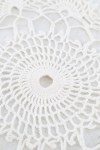 Vorschaubild 2 von Vintage Häkel Tischdecke Rund Weiß Elegant Lochmuster Strickmuster