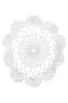 Vorschaubild 1 von Vintage Häkel Tischdecke Rund Weiß Elegant Lochmuster Strickmuster