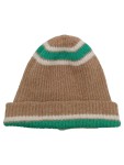 Vorschaubild 1 von Strickmütze gestreift braun grün weiß