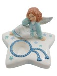 Vorschaubild 1 von Engel auf Stern Vase Porzellan Blau Weiß