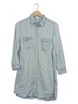 Vorschaubild 1 von &Denim Jeanskleid Hemdkleid Damen Gr. 38 hellblau langarm Casual