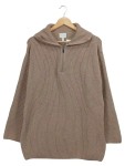 Vorschaubild 1 von Pullover Herren Gr. 46 Beige Reißverschluss Rollkragen