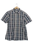 Vorschaubild 1 von Herren Freizeithemd Karo Kurzarm Gr. 52 Blau Weiß
