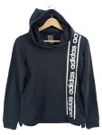 Vorschaubild 1 von Kapuzenpullover Damen Gr. 32 schwarz Logo Streifen