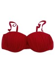 Vorschaubild 1 von Bikini Oberteil 75C Rot Rüschen Träger verstellbar