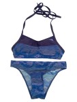 Vorschaubild 1 von Bikini Damen Gr. 32 Blau Blumenmuster Bademode