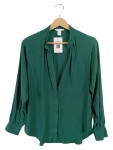 Vorschaubild 1 von Hemdbluse Dunkelgrün Langarm Damen Größe 38