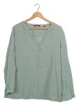 Vorschaubild 1 von Damen Bluse Gr. 46 Grün Langarm Knopfleiste
