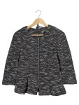 Vorschaubild 1 von Strickjacke Gr. 38 schwarz-weiß meliert Reißverschluss