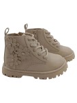 Vorschaubild 1 von Stiefel Gr. 22 Schnürstiefel Blumen Beige Kinder