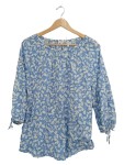 Vorschaubild 1 von Bluse Gr. 40 blau-weiß Blumenmuster 3, 4 Arm