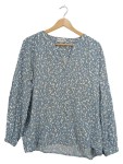 Vorschaubild 1 von Bluse Tupfenmuster Blau Beige Gr. 40