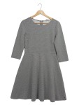 Vorschaubild 1 von Strickkleid Gr. 38 grau A-Linie Rippenmuster 3, 4 Arm