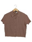 Vorschaubild 1 von Poloshirt Rippstrick Knopfleiste Gr. 38 Braun
