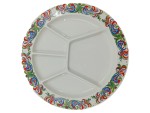 Vorschaubild 1 von Servierplatte Keramik Weiß Blumenmuster