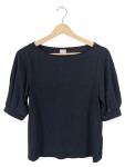 Vorschaubild 1 von T-Shirt Schwarz Puffärmel Rundhals Gr. 36