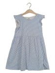 Vorschaubild 1 von Sommerkleid Gr. 128 blau-weiß gestreift Volants