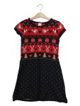 Vorschaubild 1 von Strickkleid Gr. 134 Weihnachten Rentier Rot Schwarz