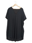 Vorschaubild 1 von T-Shirt Schwarz V-Ausschnitt Gr. 44 Basic