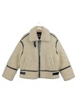 Vorschaubild 1 von Fellmantel Teddy Lammfellimitat Biker Jacke Gr. 36