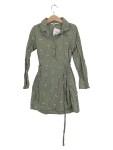 Vorschaubild 1 von Blusenkleid Blumenmuster grün Gr. 128 Langarm