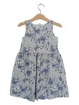 Vorschaubild 1 von Sommerkleid Gr. 116 blau gestreift Schmetterlinge