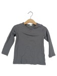 Vorschaubild 1 von Langarmshirt Gr. 92 Grau Basic Rundhals Kinder