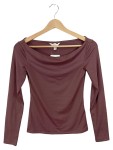 Vorschaubild 1 von Langarmshirt Gr. 34 Weinrot U-Boot Ausschnitt