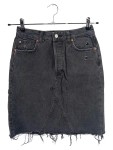 Vorschaubild 1 von Jeansrock Damen Gr. 36 Schwarz Destroyed Fransen