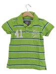 Vorschaubild 1 von Poloshirt Kinder 110 Grün Gestreift Wave Front
