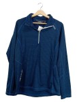 Vorschaubild 1 von Fleecepullover Herren Blau Gr. 52/XL Polyester Elasthan Gestreift