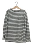 Vorschaubild 1 von Boys Langarmshirt Ringelshirt Gr. 140 Grau Weiß Gestreift Maritim
