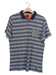 Vorschaubild 1 von Herren Poloshirt Gr. 50 Ringelmuster Grau