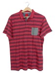 Vorschaubild 1 von Herren Poloshirt Gr. 50 rot gestreift Brusttasche