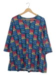 Vorschaubild 1 von Pullover Gr. 46 bunter Streifenprint V-Ausschnitt