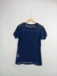 Vorschaubild 2 von T-Shirt Damen Gr. 40 Dunkelblau Mesh-Einsätze