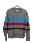 Vorschaubild 1 von Herren Pullover Ringel Gr. 50 Grau Blau Pink
